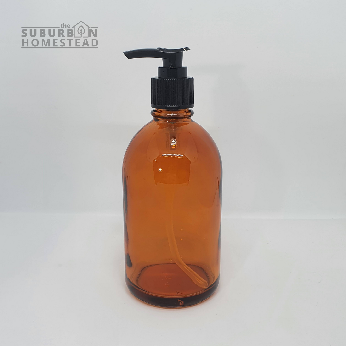 Amber Bottle with Black Lotion Pump (250ml)