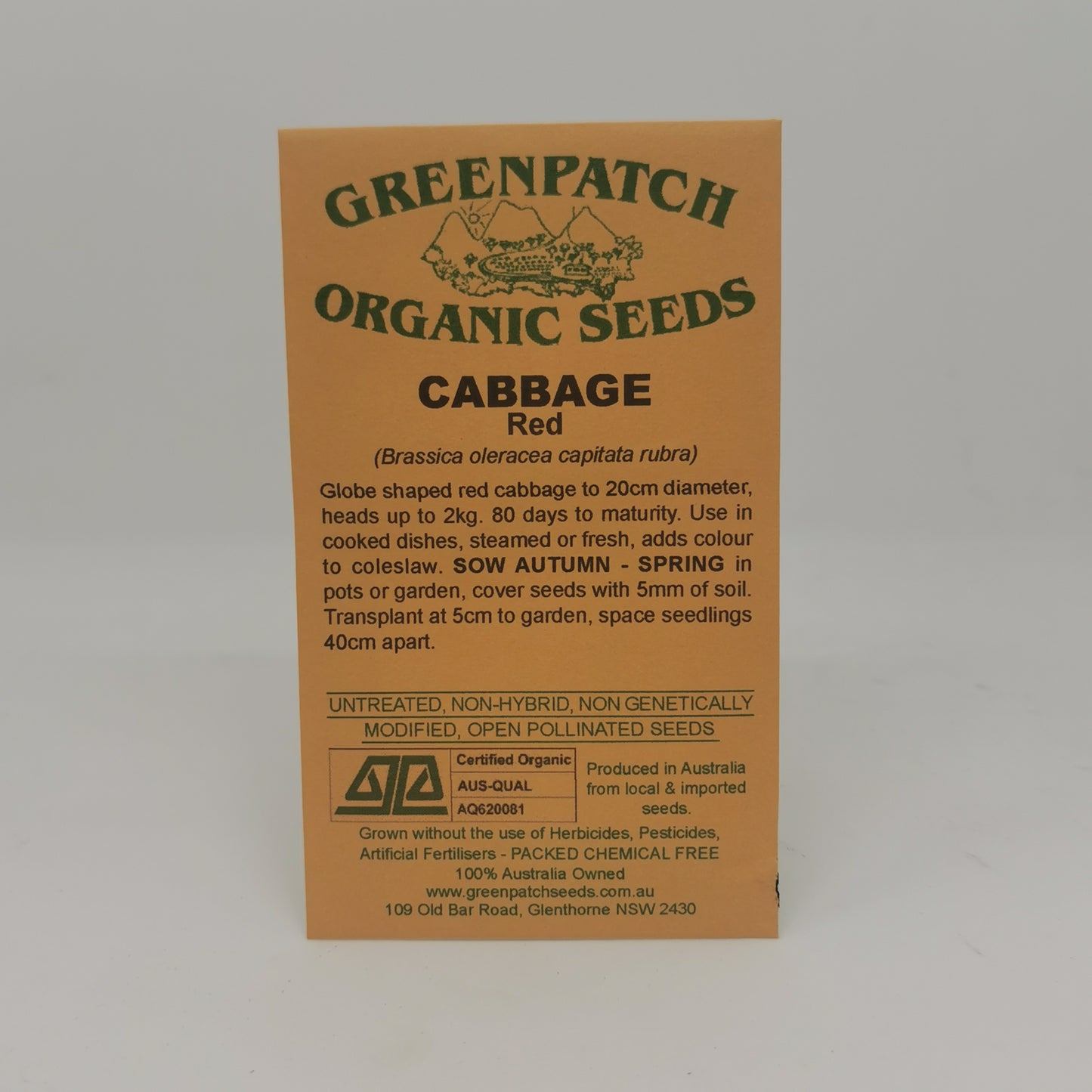 Cabbage (red) Seeds - Seed Packet