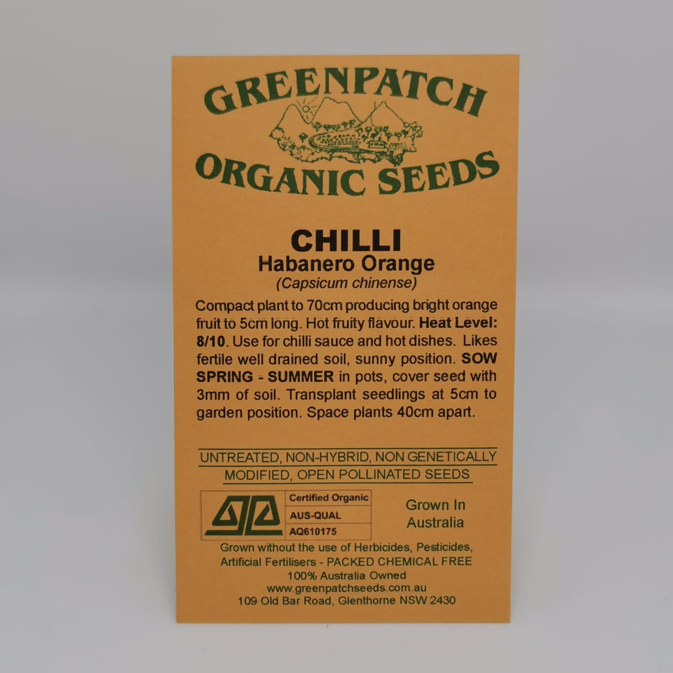 Chilli (Habanero Orange) Seeds