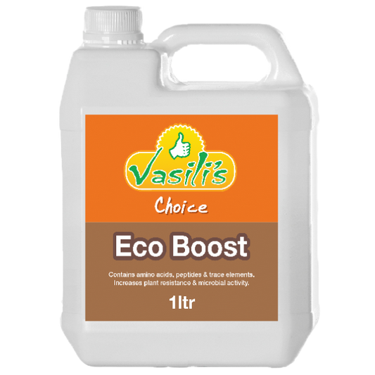 Advantages of Eco Boost are increased growth yield, increased crop quality, and increased resistance to abiotic stress such as drought, high and low temperature, and soil salinity. 