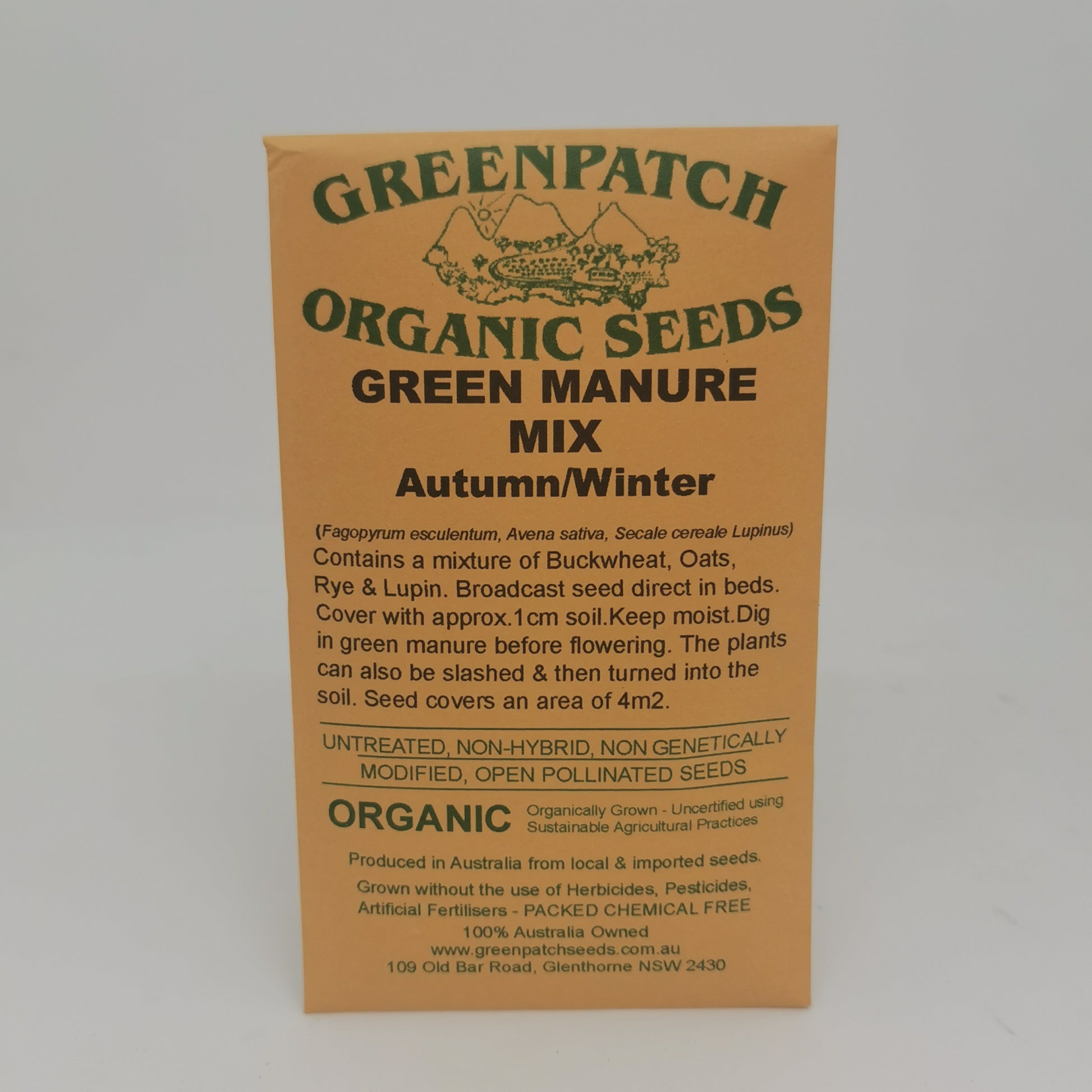 Green Manure Mix (Autumn and Winter) - Organic Garden Seeds - Seed Packet