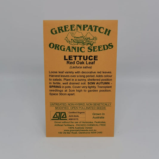 Lettuce (Red Oak Leaf) Seeds